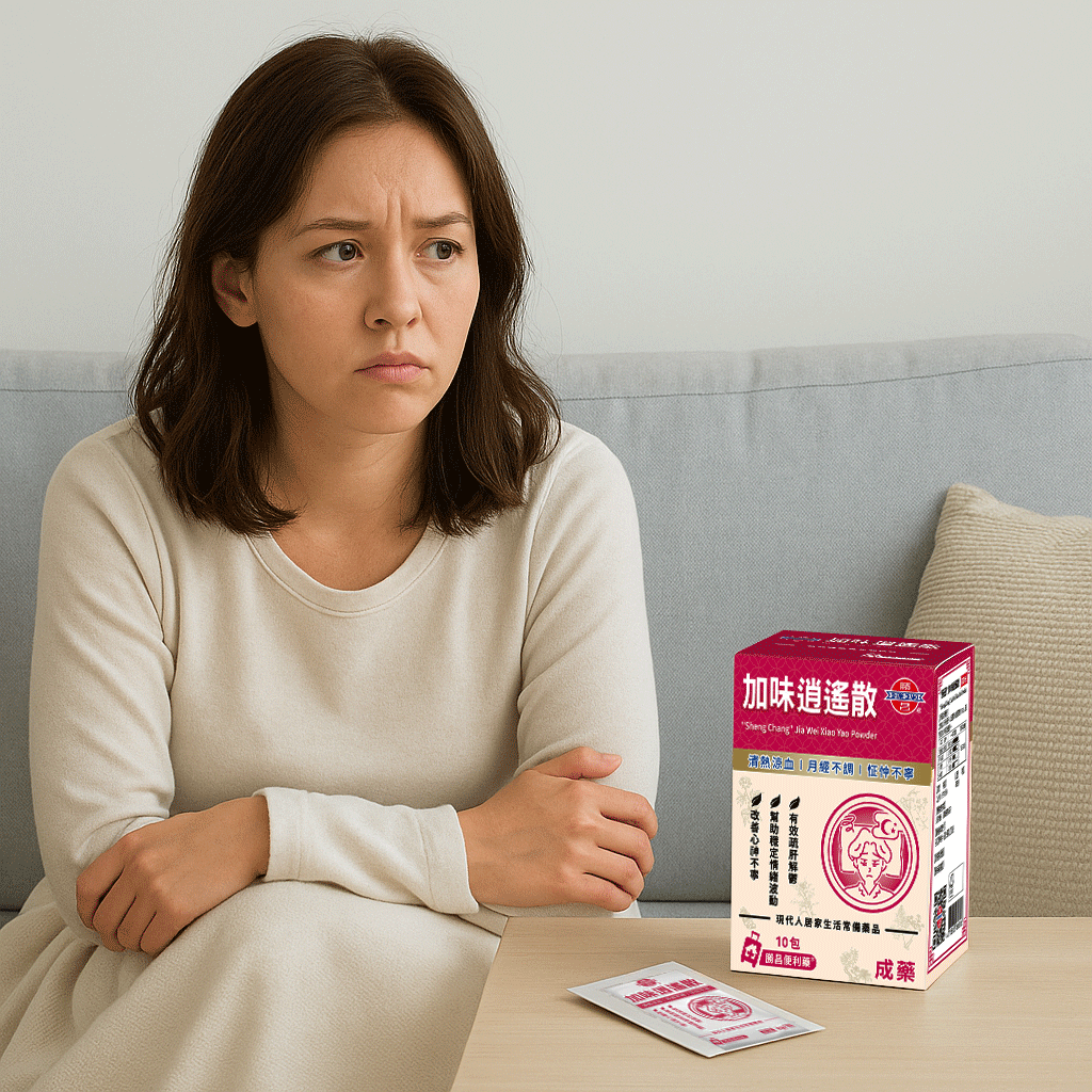 治療因更年期前後的月經不適症狀，是加味逍遙散功效之一